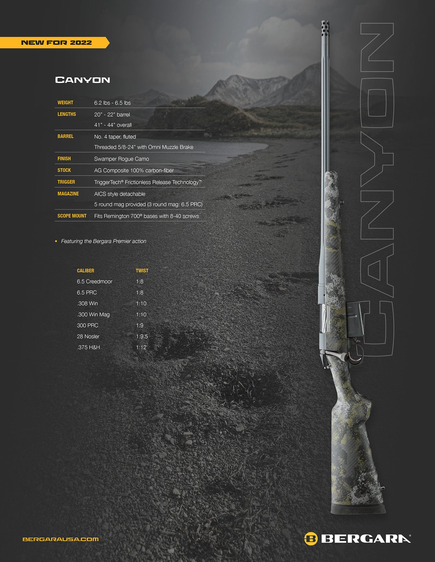 BERGARA BPR2665CM     CANYON 6.5CM     20  3R CAMO