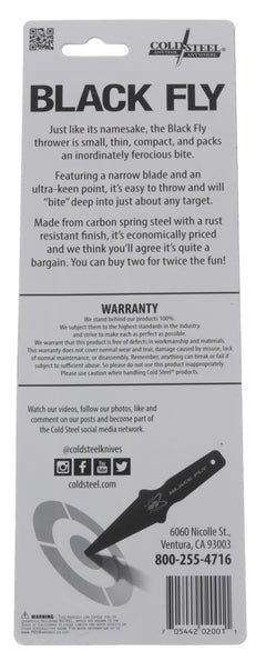 COLD  80STMA  BLACK FLY  8" OVERALL