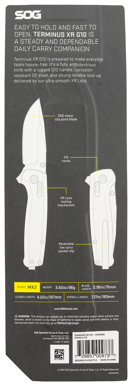 SOG TM1023-CP    TERMINUS XR G10 CRIMSON