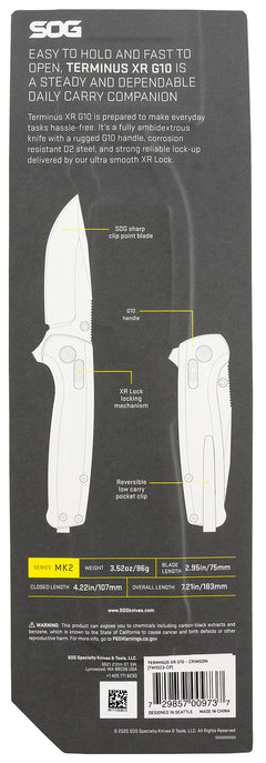 SOG TM1023-CP    TERMINUS XR G10 CRIMSON