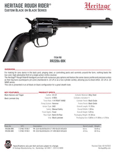 HER RR22B6-BBK     ROUGH R   22LR 6.5  6R      BLK