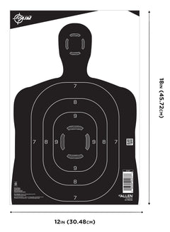 ALLEN 15447  EZ AIM  SILHOUETTE TRGT 12X18 25 PK