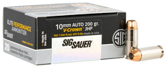 SIG E10MM200-20          VCRWN 10MM 200 JHP  20/10