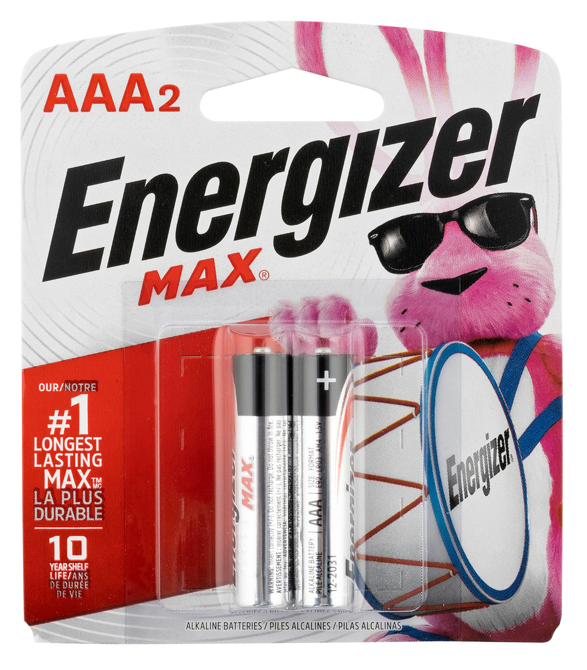 ENERGIZER E92BP-2    MAX AAA-2