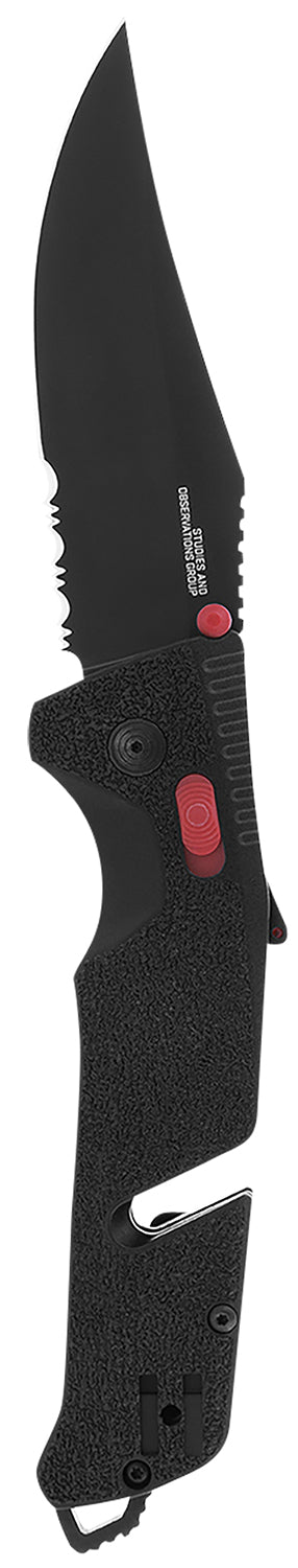 SOG 11-12-02-41  TRIDENT AT BLK/RED SERRATED