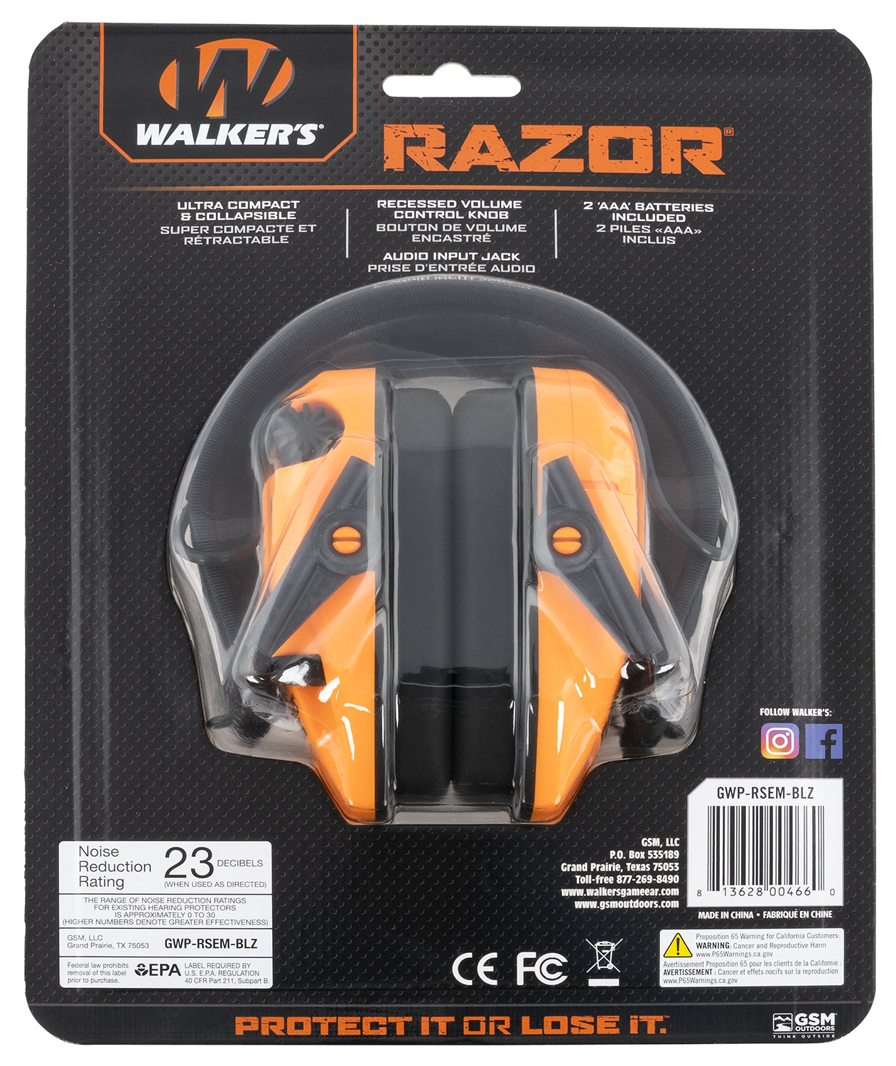 WLKR GWP-RSEM-BLZ      RAZR SLIM ELC MUF BLAZE ORG