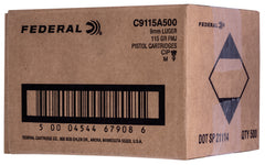 FED C9115A500      9MM 115 FMJ BULK          500/1