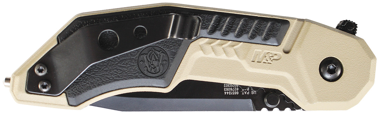 M&P SWMP3BSDCP  TANTO SERRATED TAN/BLACK