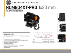SIG SOR44001    ROMEO4 PRO 2MOA 4 RETICLES     BLK