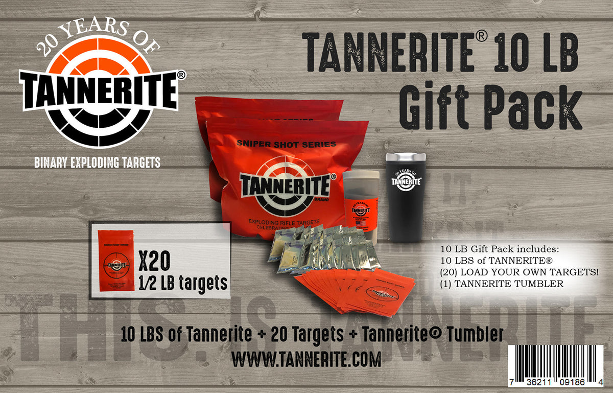 TAN GPACK10 LB GIFT PK W/TUMBLER  20 TARGETS
