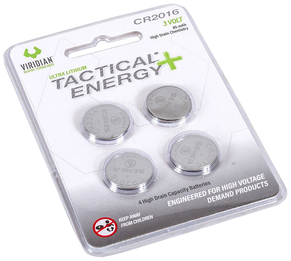 VIR 350-0013  TACTICAL ENERGY CR2016 LITH BATT 4PK