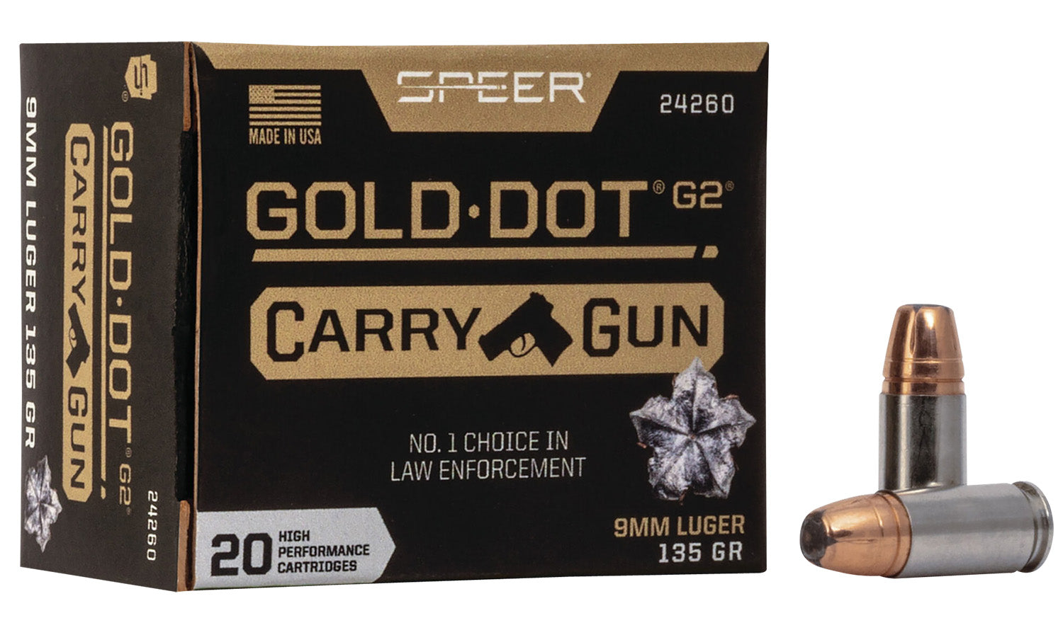 SPEER 59GDC1  GOLD DOT   9MM   135 HP CAR    50/20