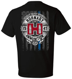 HDESIGN 30761  HORNADY POW BLU LIN TSHIRT SM BLK