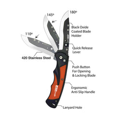 FPI 741C  ACCUSHARP BLADE REPLACE RAZOR KNIFE ORNG