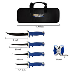 FPI 737C  ACCUSHARP 6PC FILLET KNIFE KIT W/SHRPN