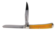 COLD  FL-TRPR-Y  TRAPPER KNIFE (2)3.3" YEL