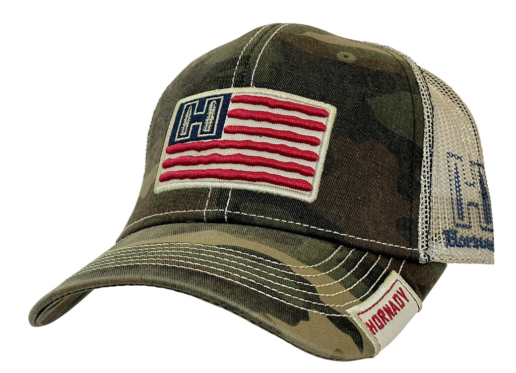 HDESIGN 10090  HORNADY FLAG            CAP CAMO