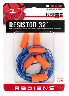 RAD FP8100BP    FOAM PLUGS CORDED 3PR
