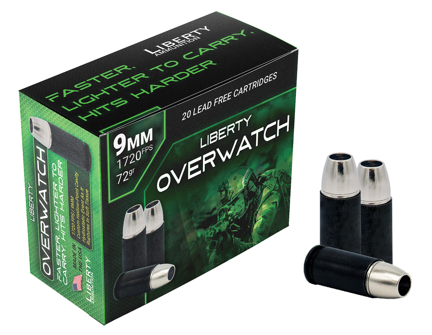LIBERTY LA-OW9MM-72-1700  9MM     72 OVRWTCH 20/50