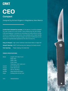 CRKT 7095KX   CEO COMPACT       2.61 PLAIN     BLK