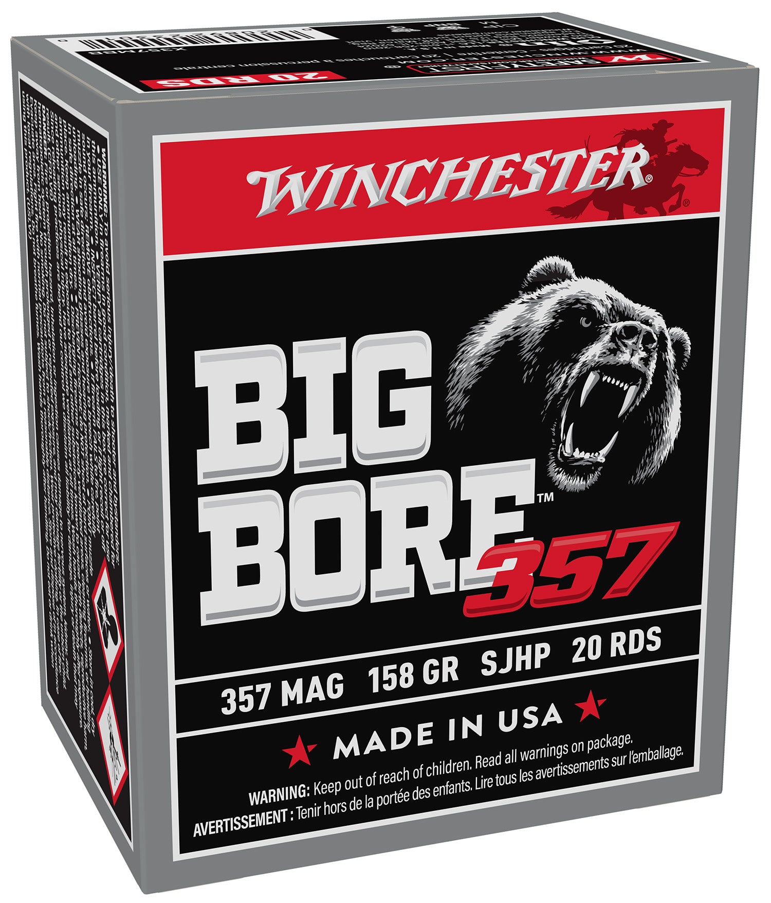 WIN X357MBB         357MAG  158 SJHP BIGBORE 20/10