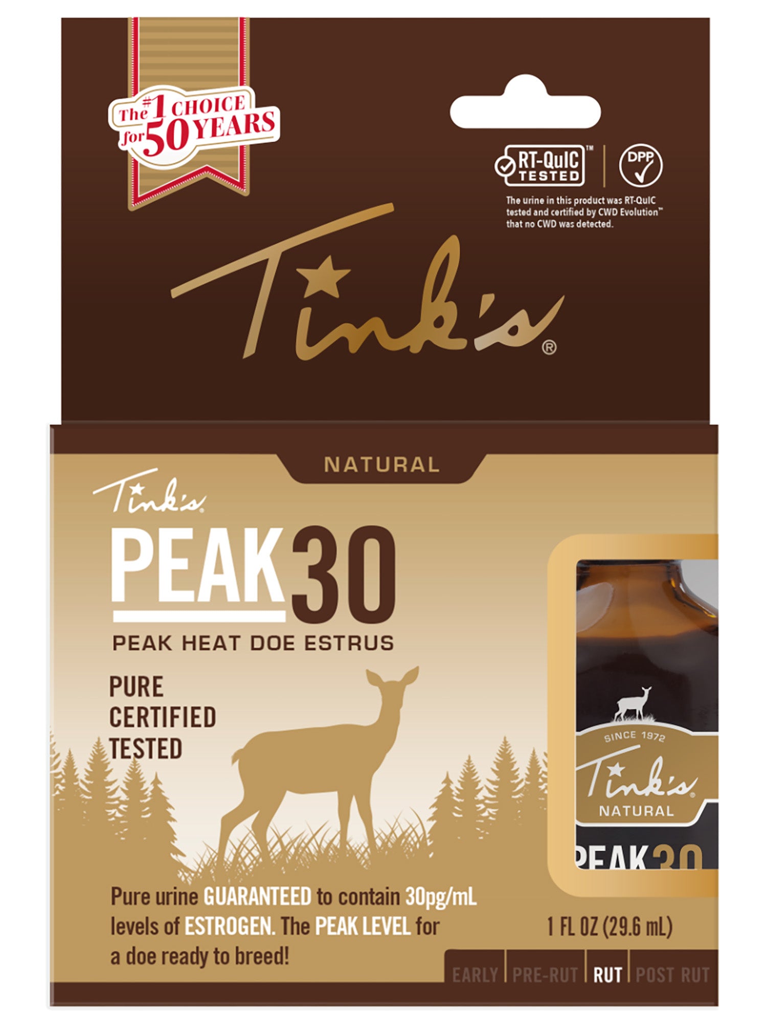 TINKS W6221    PREMIUM ESTRUS GLASS BOTTLE 1 OZ
