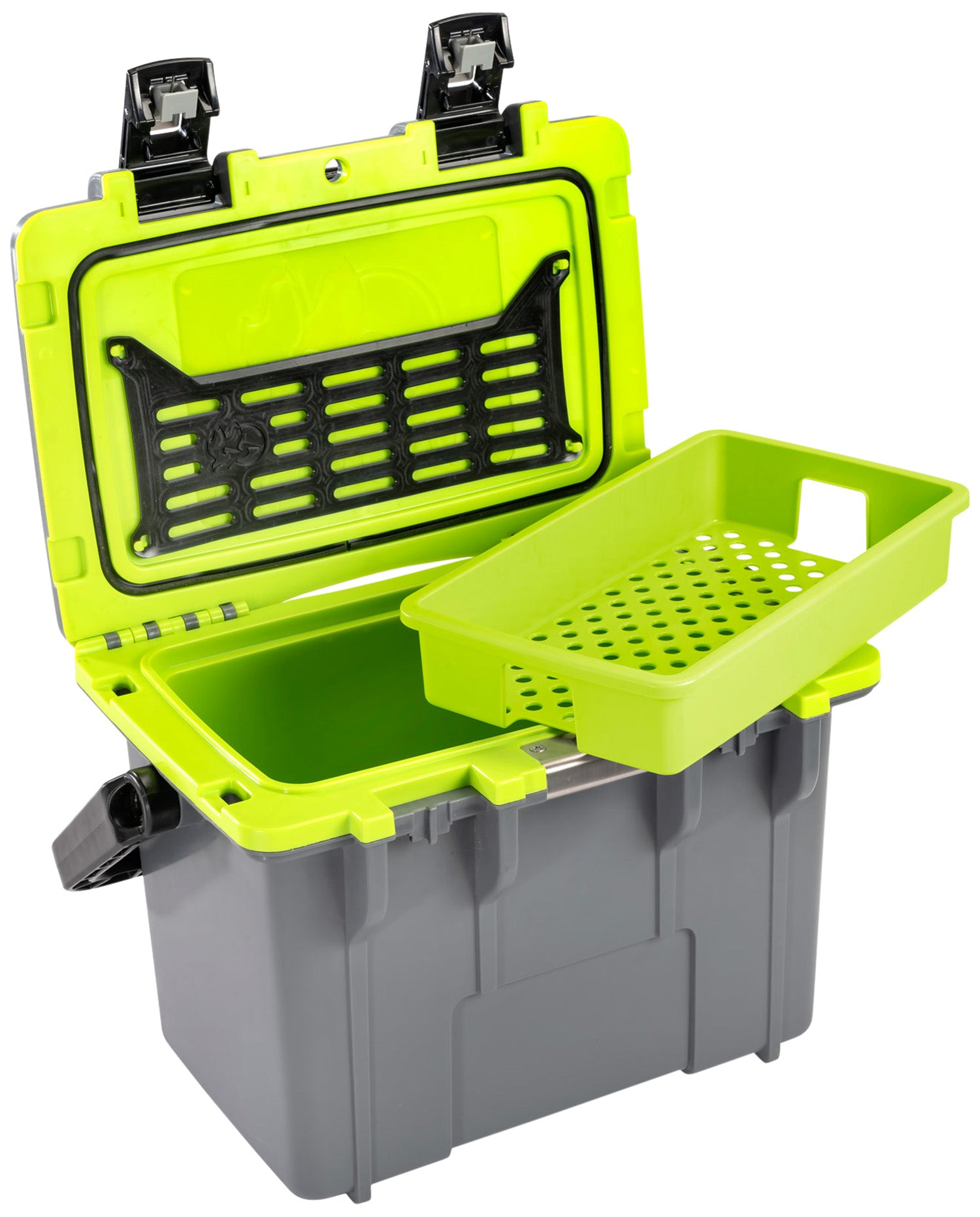 PELICAN 14Q-1-DKGRYEGRN  14QT ELITE COOLER GRY/GRN