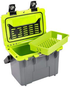 PELICAN 14Q-1-DKGRYEGRN  14QT ELITE COOLER GRY/GRN