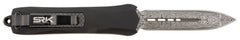 SRK A163-B-DD  DAGGER OTF BLK GRP DAMASCUS