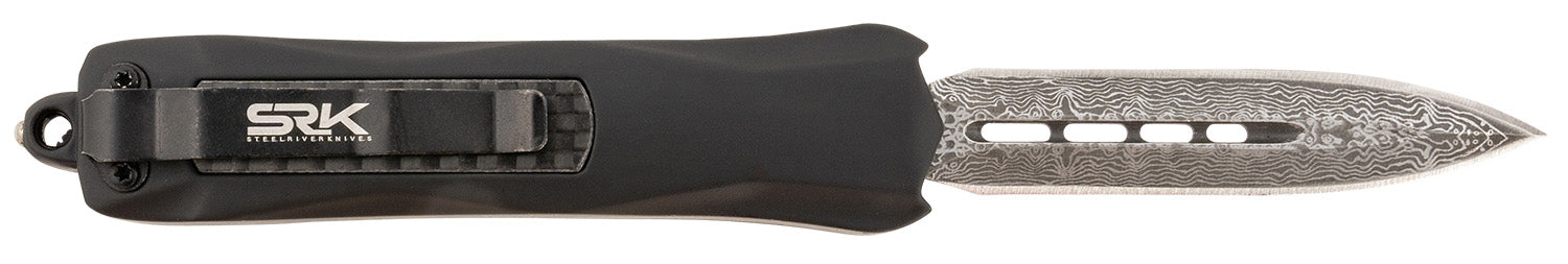 SRK MA163-B-DD MINI DAGGER OTF BLK GRP DAMSCUS