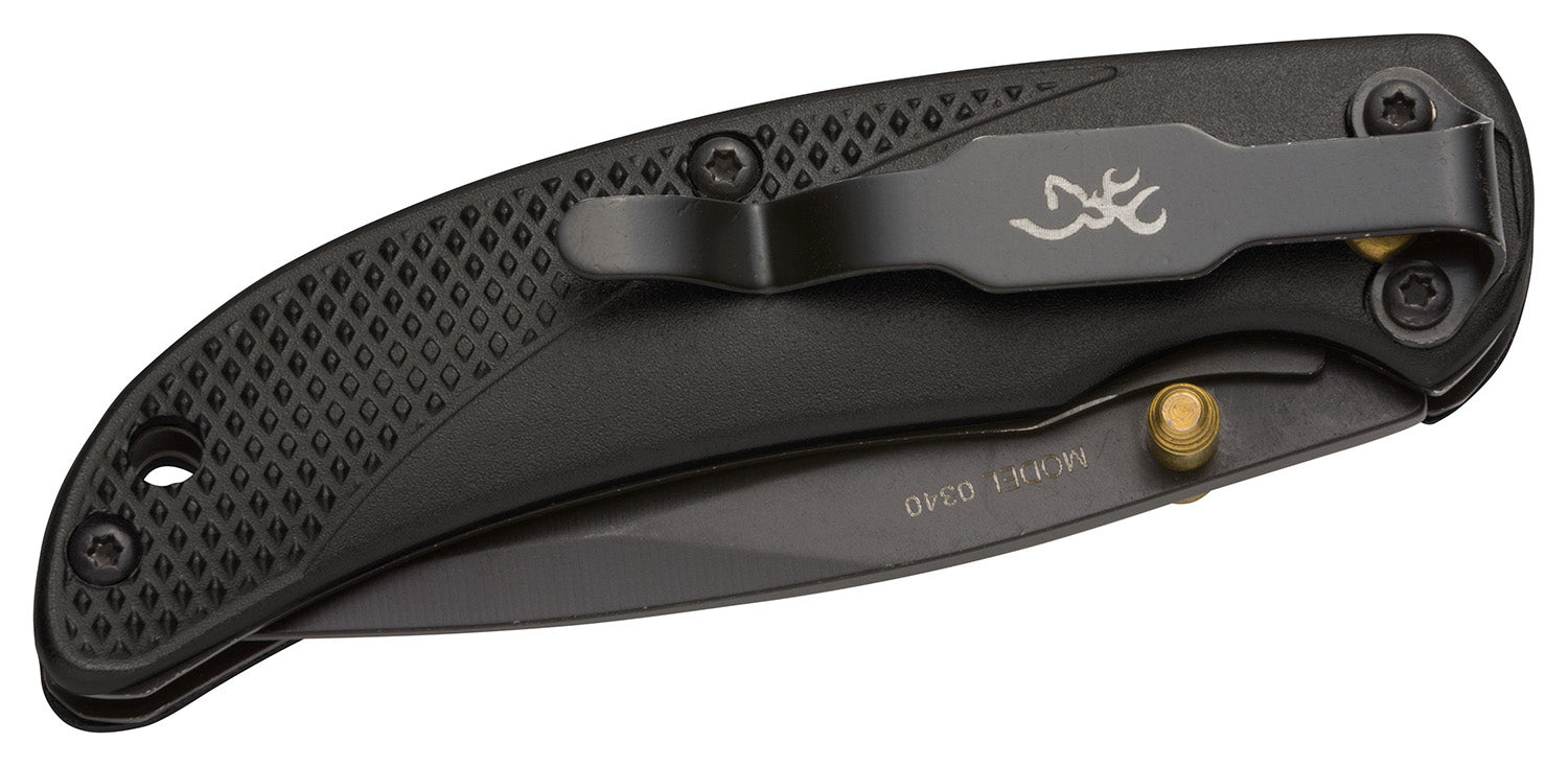 BRN 3220340    KNIFE  PRISM 3  2 3/8  DRPPNT  BLK