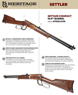 HER STR22LCH16   SETTLER 22LR 16.5 22LR 13 RD CH