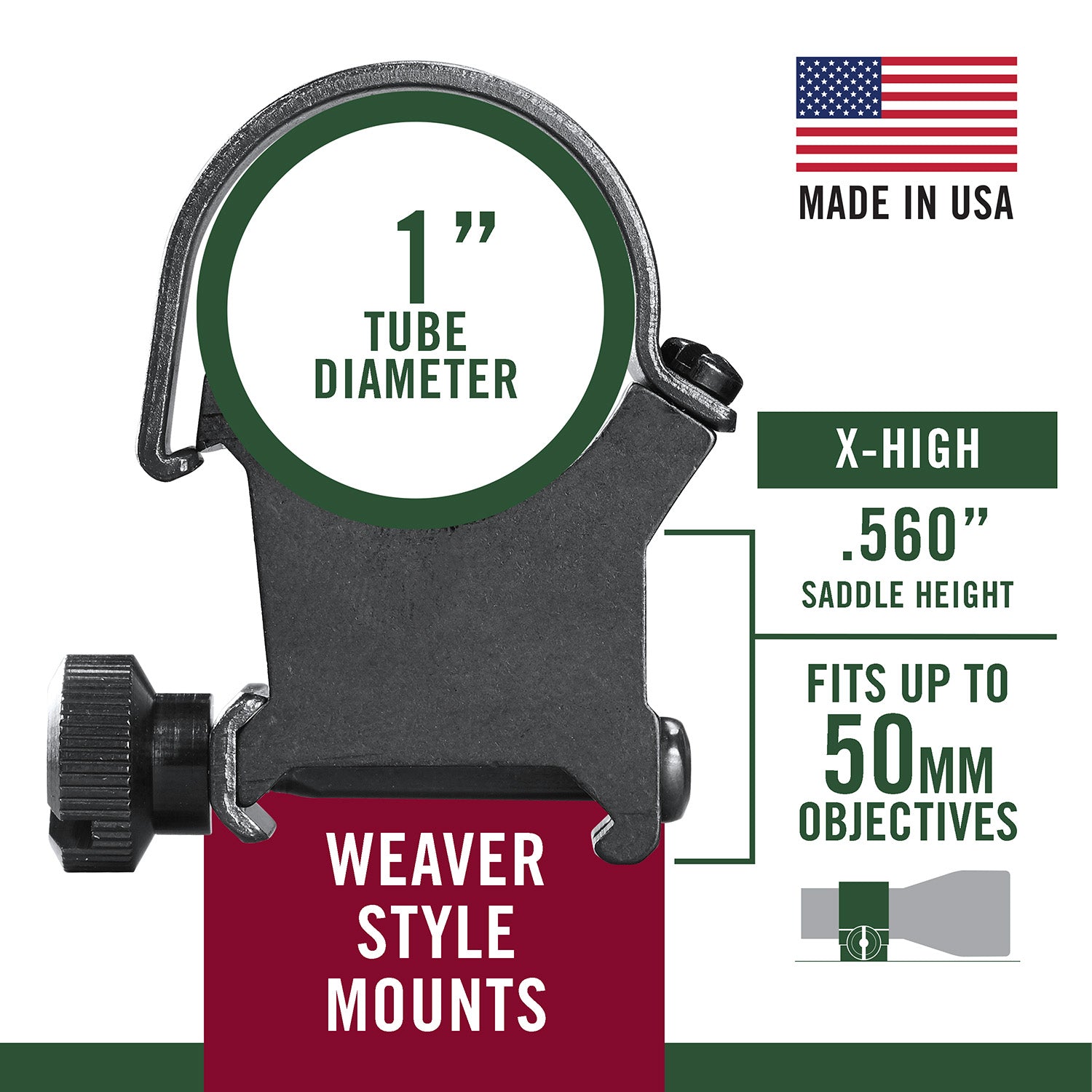 WEAV 49044  1IN RINGS XH  DETACHABLE MT
