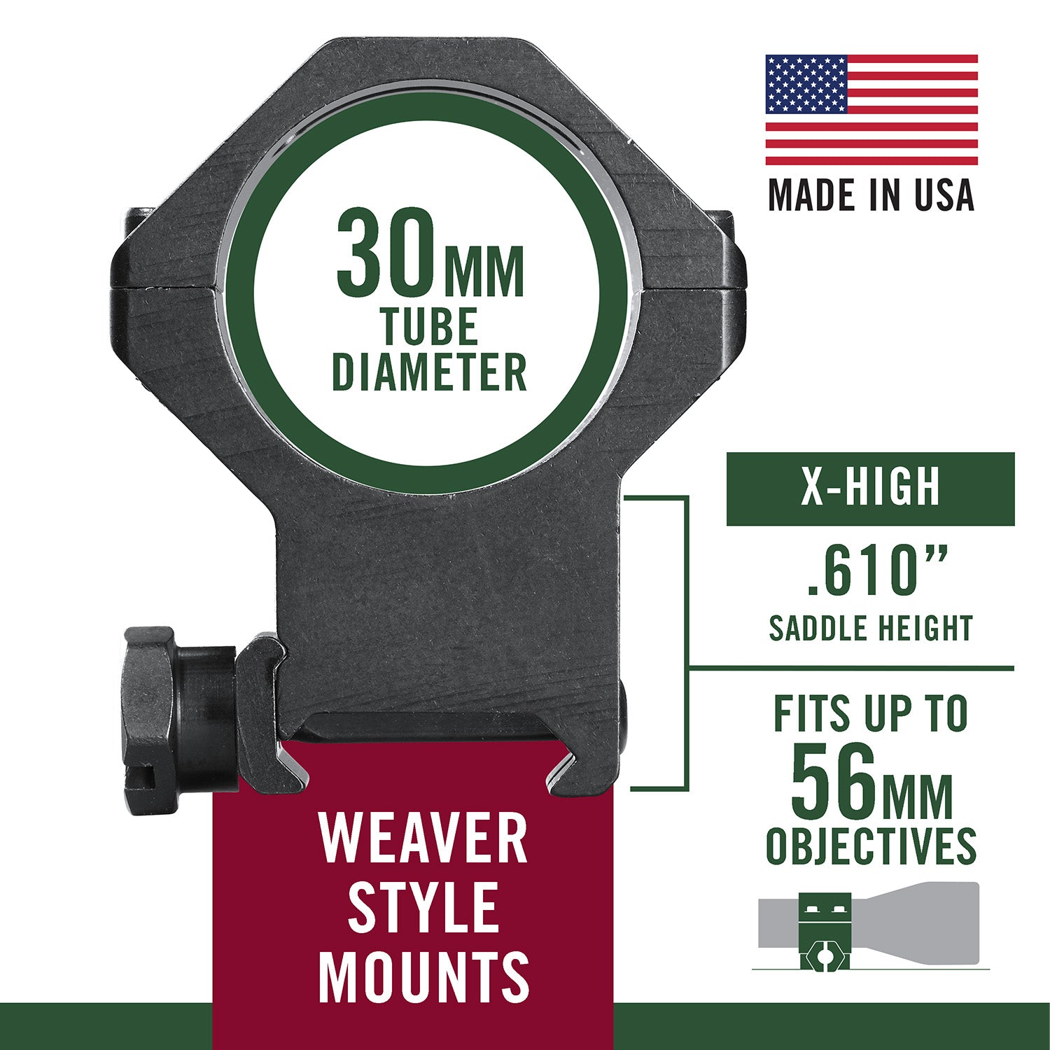 WEAV 48367  TACT RINGS 30MM XXHIGH