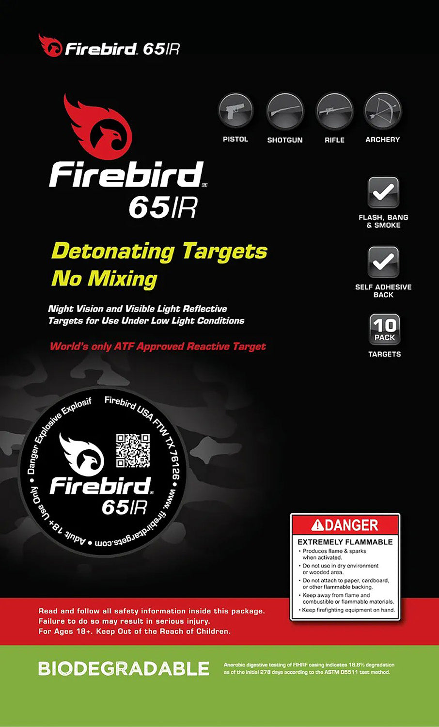 FIREBIRD 65IR    65  IR DETONATING TARGETS      10