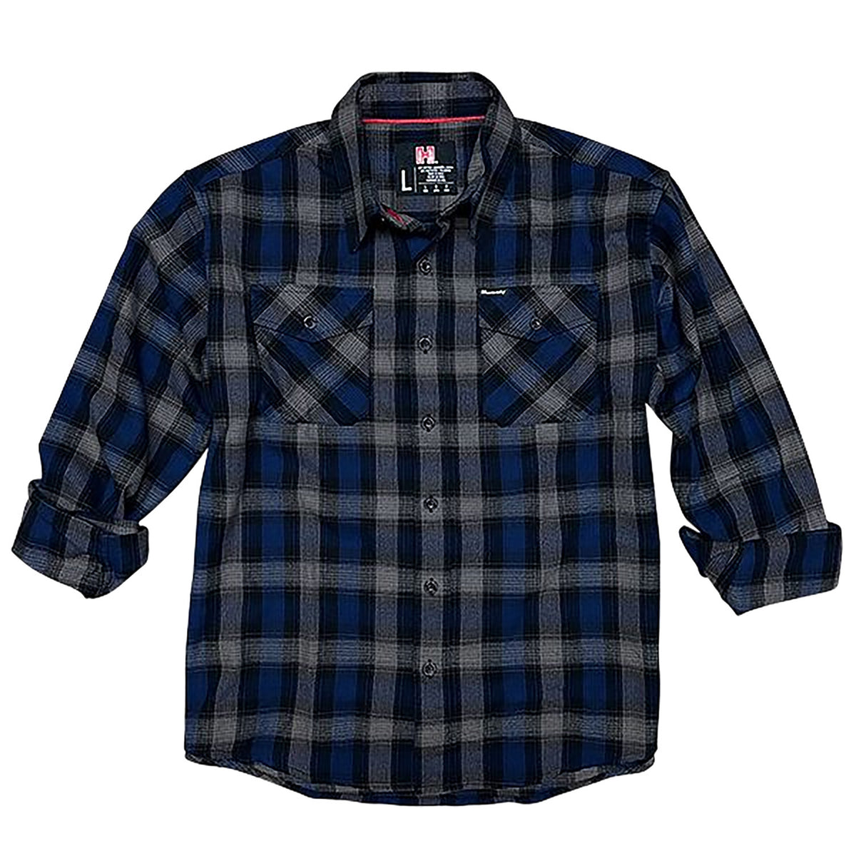 HDESIGN 32205  HORNADY L/S FLANNEL        2X NAVY