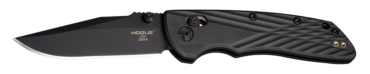 HOG 24376   DEKA 3.25 FOLDER CLIP POINT  BLK/BLK
