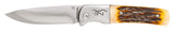 BRN 3220500    KNIFE  BM HUNTER FLDR BONE