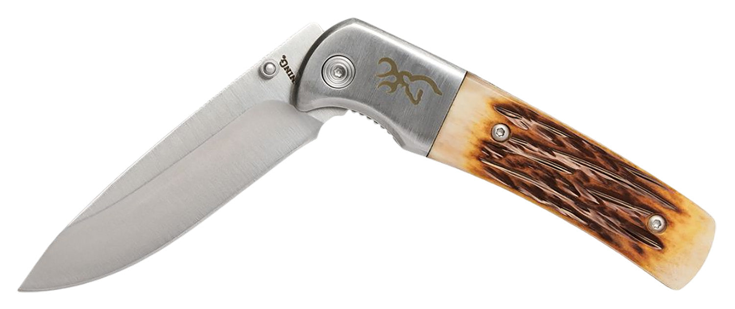 BRN 3220500    KNIFE  BM HUNTER FLDR BONE