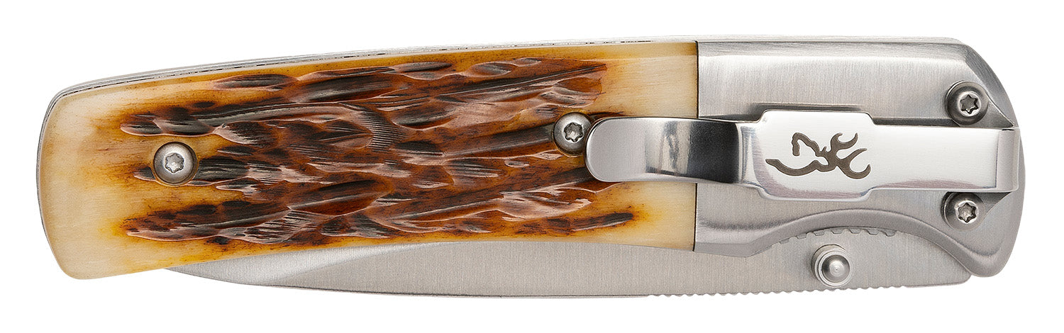 BRN 3220500B   KNIFE  BM HUNTER FLDR BONE BOX