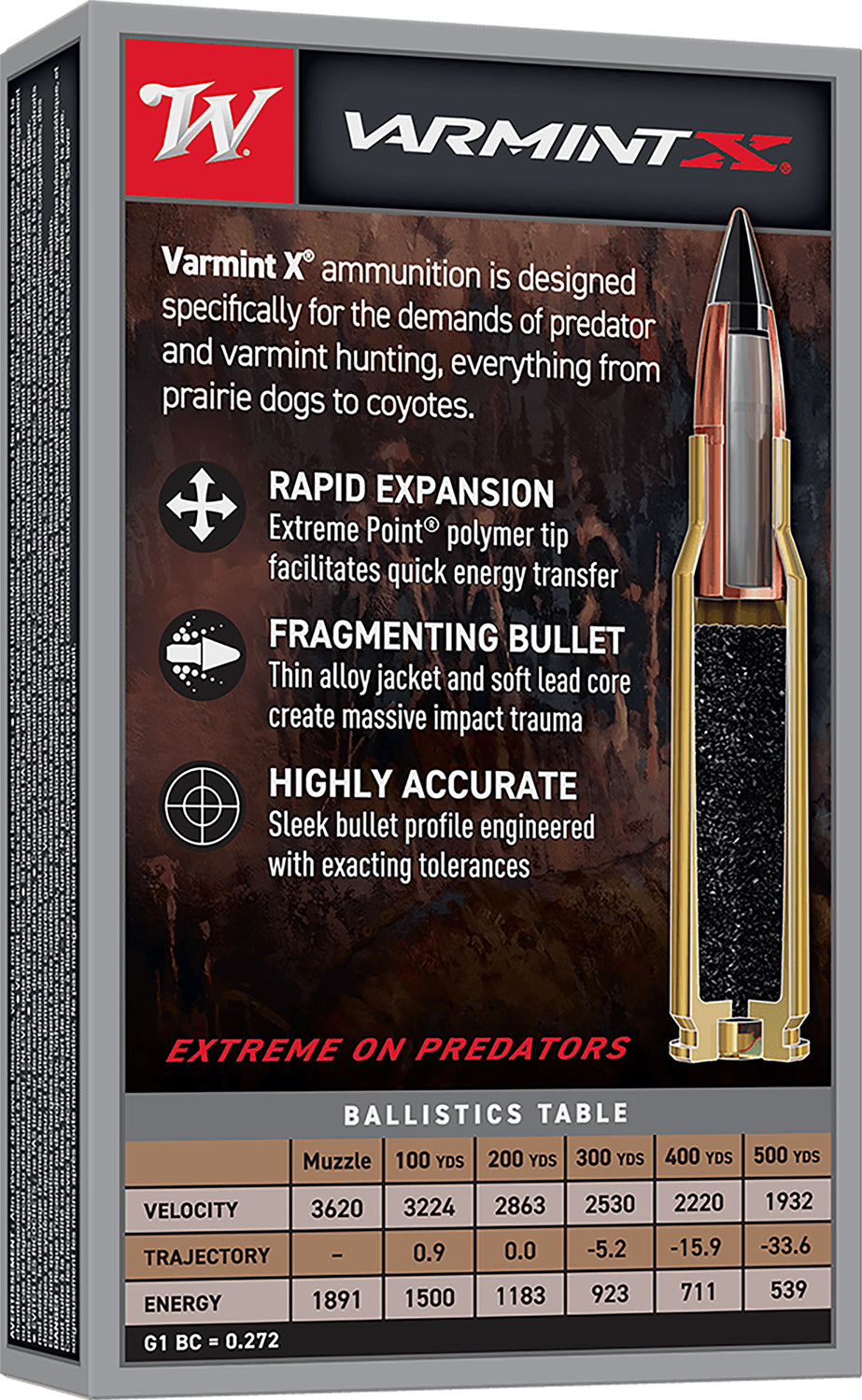 WIN X243PXP         243 VARMINTX XP 65 GR    20/10