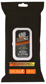 DDW 13725      BLACK PREM WASH CLOTHS