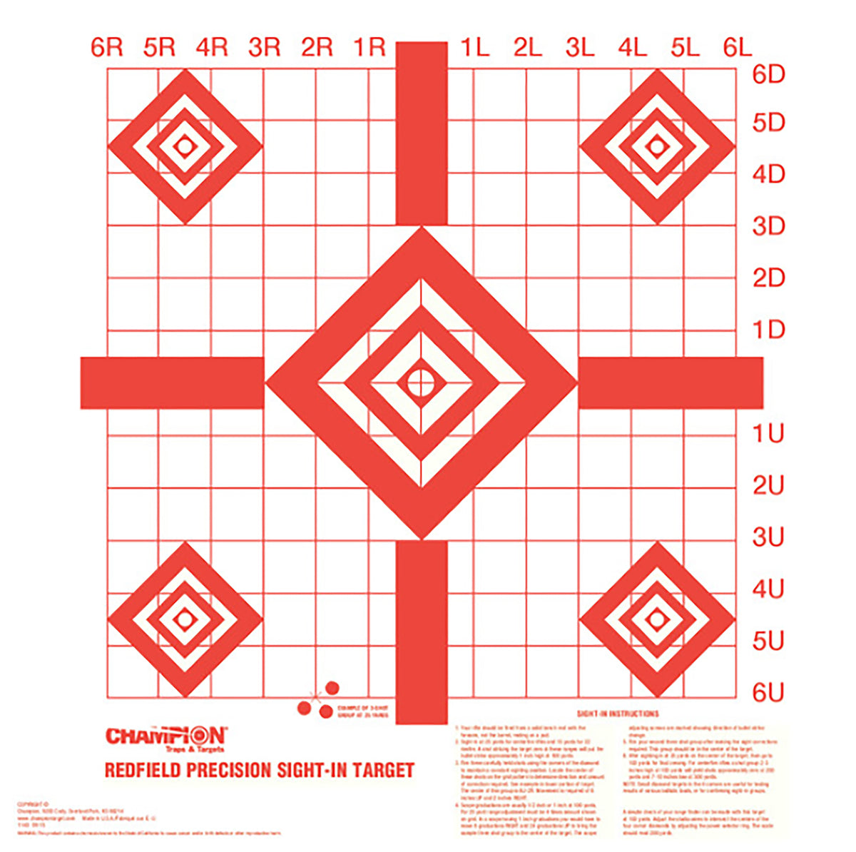 CHAMP 47387      SIGHT IN TARGETS(REDFIELD)100PK