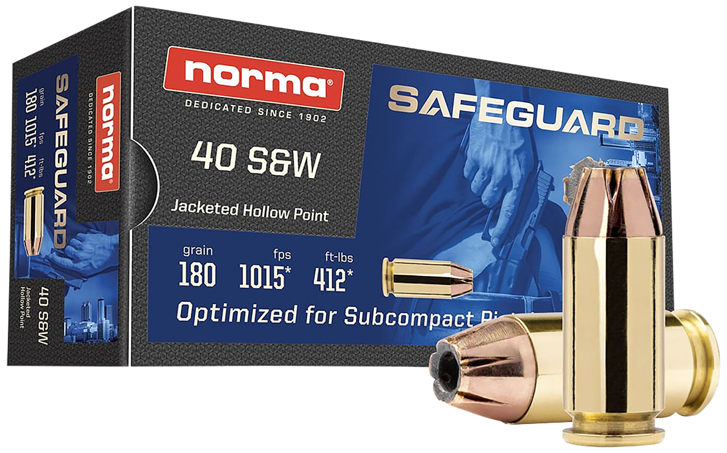 NORMA 801407727 40       180GR JHP SAFEGUARD 50/20