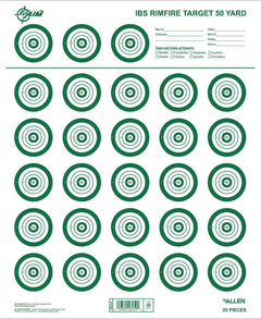 ALLEN 15582   IBS RIMFIRE TARGET  25 PK