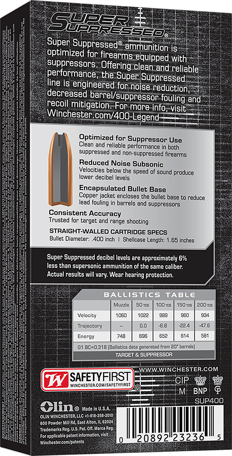 WIN SUP400 400L OPEN TIP SUPER SUPRESS 300GR 20/10