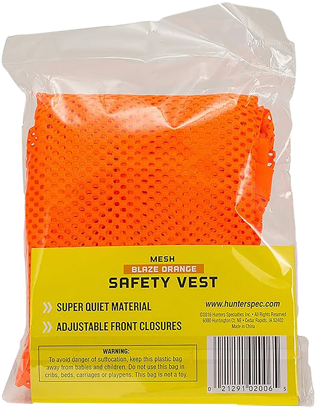 HS HS02006         ADULT MESH SAFETY VEST BLZ ORG