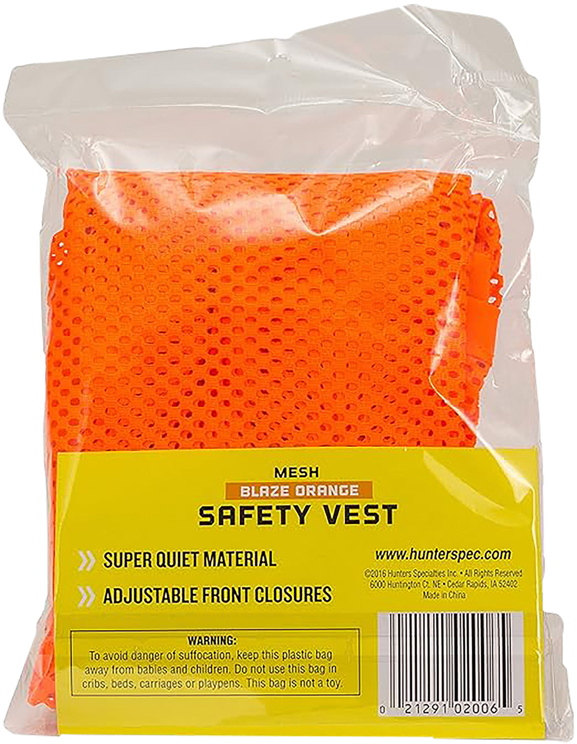 HS HS02006         ADULT MESH SAFETY VEST BLZ ORG