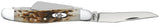 CASE 00042 AMBER BONE PEACH SEED JIG STOCKMAN