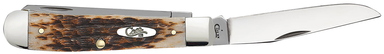CASE 00164 AMBER BONE PEACH SEED JIG TRAPPER
